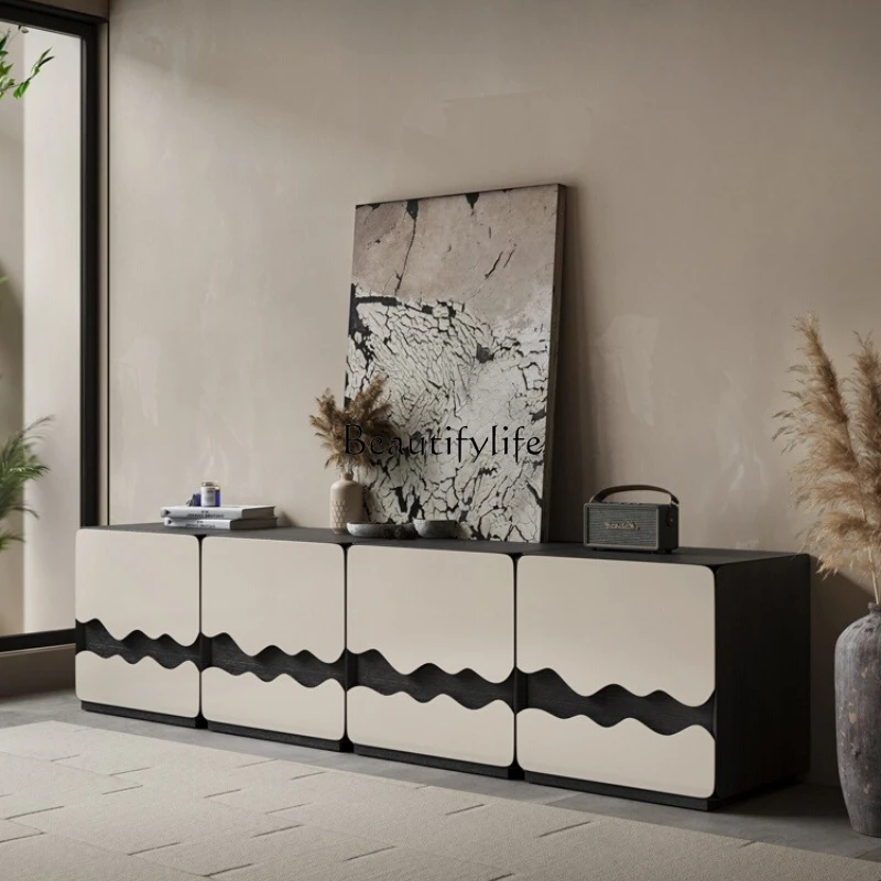 Italian minimalist living room home TV cabinet light luxury high-end TV cabinet combination modern simplicity 
Italian minimalist living room home TV cabinet light luxury high-end TV cabinet combination modern simplicity