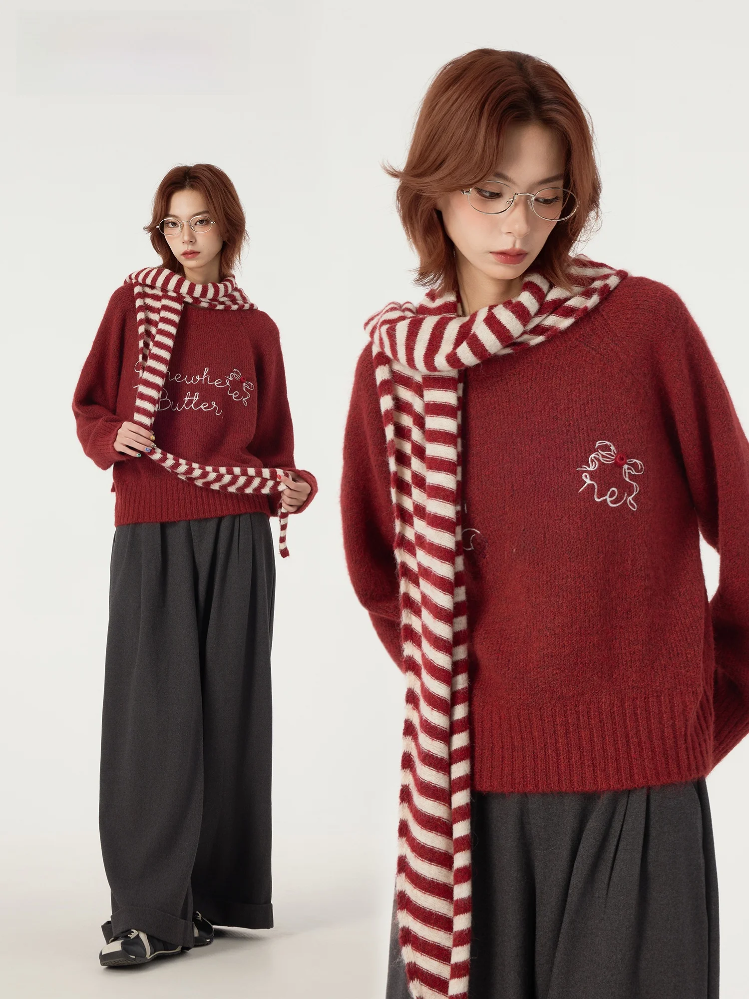 Didimax, новинка зимы, красный ор, вязаный свитер, женский декоративный полосатый шарф, длинный свек, круглый воротник, стандартный крой
Didimax, новинка зимы, красный ор, вязаный свитер, женский декоративный полосатый шарф, длинный свек, круглый воротник, стандартный крой