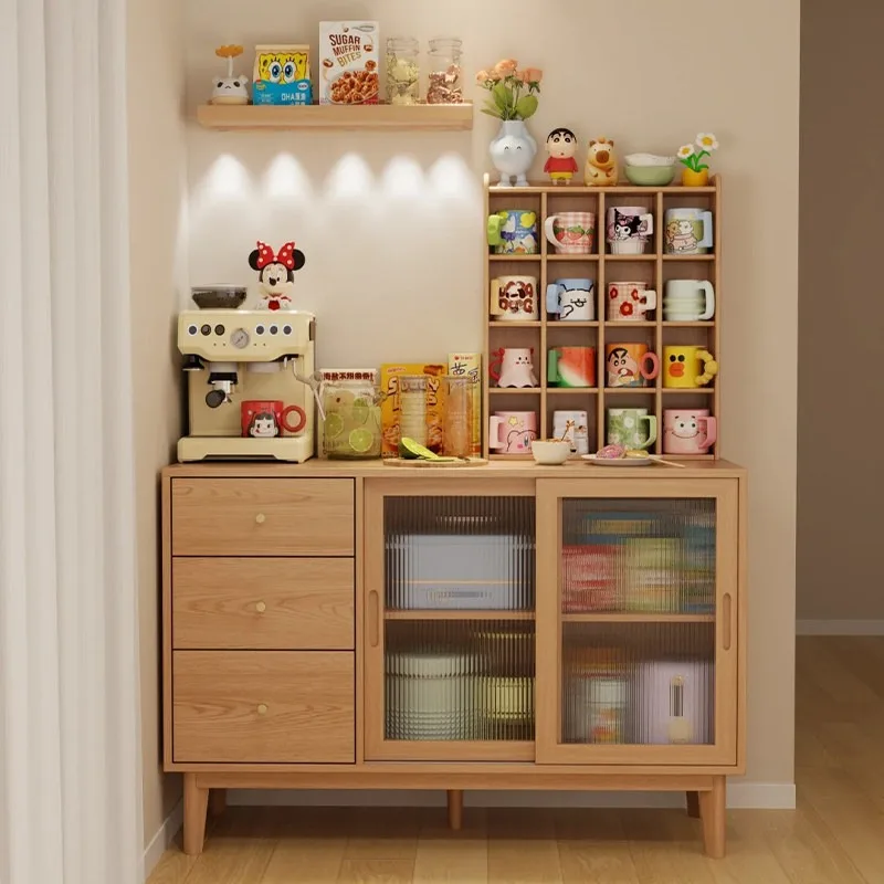 Solid wood dining side cabinet integrated locker against the wall Small apartment tea cabinet
Solid wood dining side cabinet integrated locker against the wall Small apartment tea cabinet