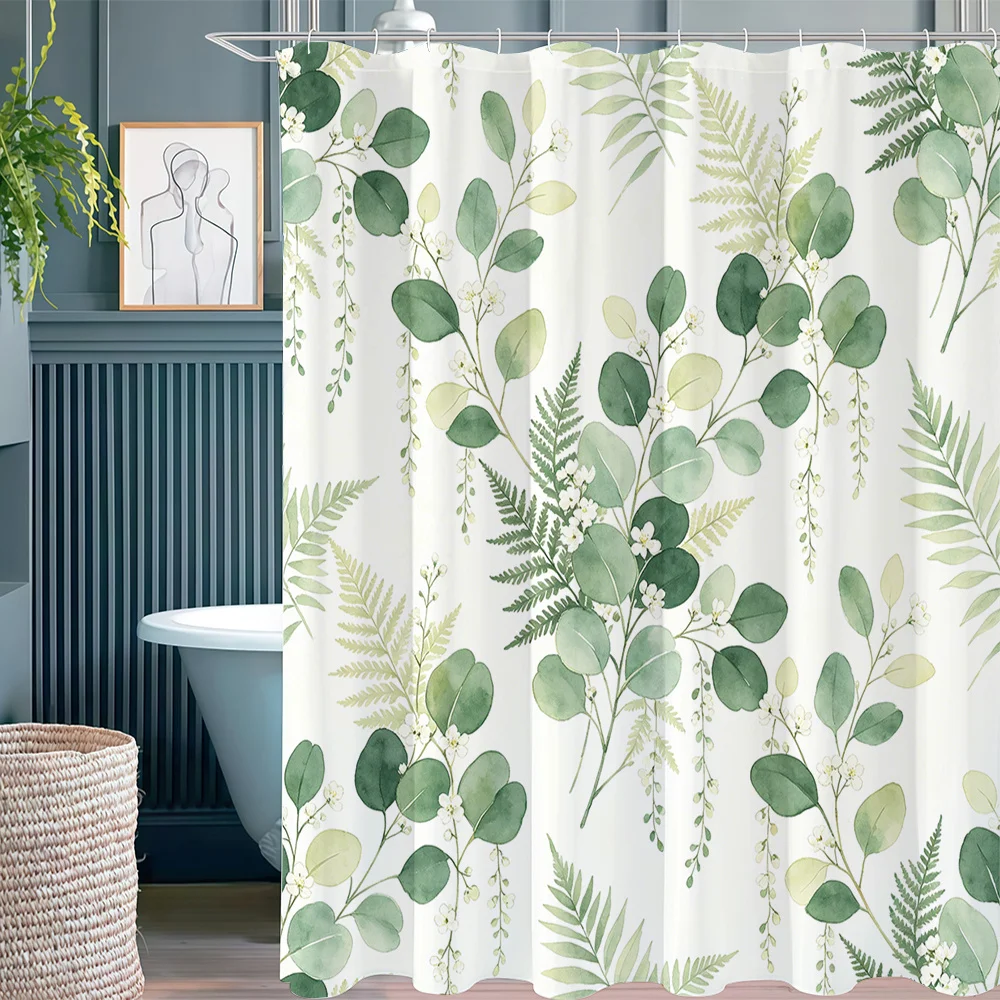 Waterproof Botanical Eucalyptus Leaves Floral Shower Curtain Polyester Bathroom Curtain Greenery Nature Decor Modern Home Gift
Waterproof Botanical Eucalyptus Leaves Floral Shower Curtain Polyester Bathroom Curtain Greenery Nature Decor Modern Home Gift