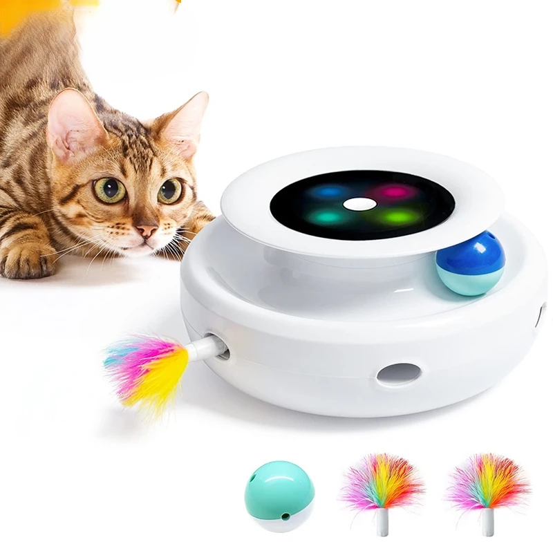 2 in 1 Smart Cat Toys Automatic Feather Fun Ball Toy Set For Cat Dog 5 Modes Electronic Interactive Pet Toy Accessories
2 in 1 Smart Cat Toys Automatic Feather Fun Ball Toy Set For Cat Dog 5 Modes Electronic Interactive Pet Toy Accessories
