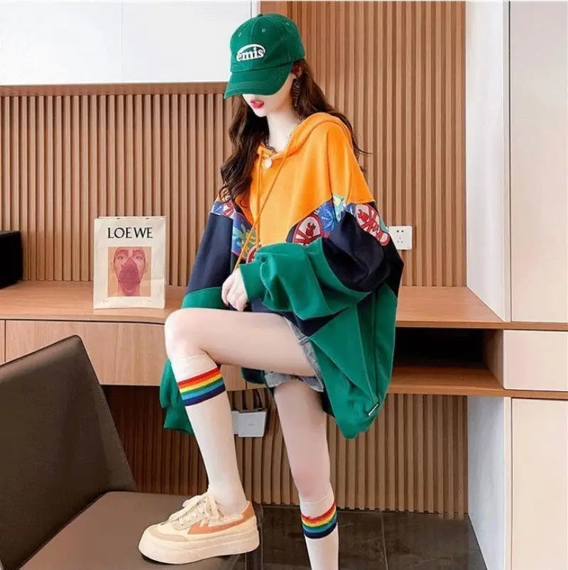 Loose Print Double Hooded Sweater Slouchy Style Hip-hop Streetwear Medium and Long Korean Version Spring and Autumn New 2024
Loose Print Double Hooded Sweater Slouchy Style Hip-hop Streetwear Medium and Long Korean Version Spring and Autumn New 2024