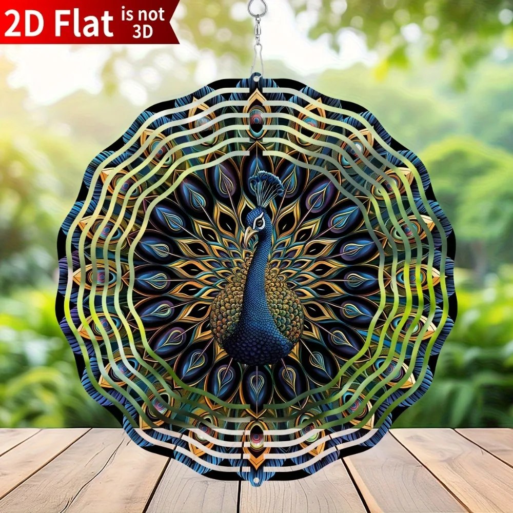 Metal Peacock Wind Spinner 10in Yard Art Ornament Dual-Side Infinite Design for Garden Patio Decor No Electricity Gift for Valen
Metal Peacock Wind Spinner 10in Yard Art Ornament Dual-Side Infinite Design for Garden Patio Decor No Electricity Gift for Valen