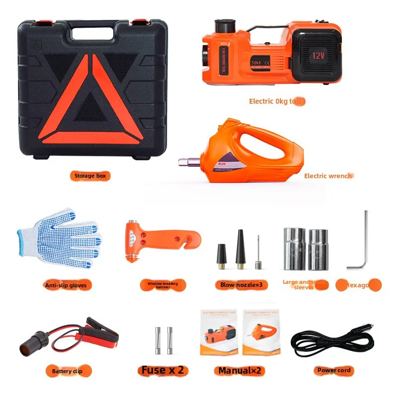 5 In 1 Electric Hydraulic Car Jack 5T DC12V Car Jacks With Impact Wrench Tire Inflator Built-in LED Light
5 In 1 Electric Hydraulic Car Jack 5T DC12V Car Jacks With Impact Wrench Tire Inflator Built-in LED Light