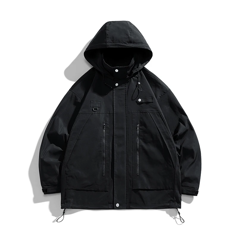 Solid Color Men Large Pocket Zipper Hooded Jacket Men Japanese Fashion Streetwear Loose Sportwear Coat for Male
Solid Color Men Large Pocket Zipper Hooded Jacket Men Japanese Fashion Streetwear Loose Sportwear Coat for Male