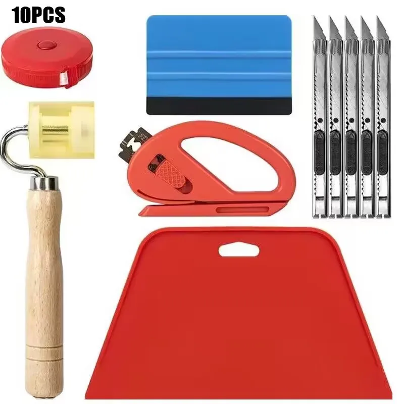 10PCS Plastic Trapezoidal Scraper Wallpaper Smoothing Tool Seam Roller Vinyl Car Film Cutter Scraper Blade Combination
10PCS Plastic Trapezoidal Scraper Wallpaper Smoothing Tool Seam Roller Vinyl Car Film Cutter Scraper Blade Combination
