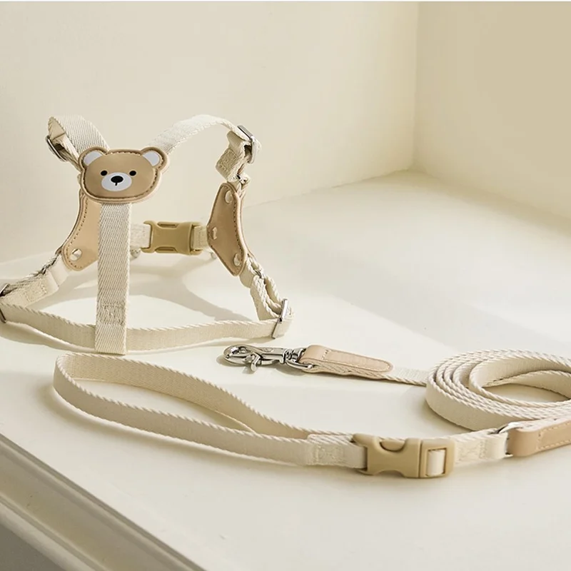Pet Harness and Leash Set For Small Dogs Cute Beige Pet Harness Vest Outdoor Walking Pet Supplies
Pet Harness and Leash Set For Small Dogs Cute Beige Pet Harness Vest Outdoor Walking Pet Supplies