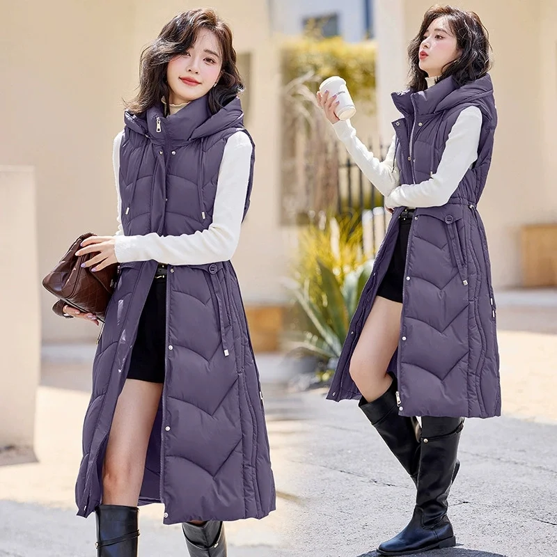 Autumn Winter Women Sleeveless Waistcoat Warm Puffer Jacket Ultra Light Mid Long Down Cotton Vest New Female Outwear Casual Tops
Autumn Winter Women Sleeveless Waistcoat Warm Puffer Jacket Ultra Light Mid Long Down Cotton Vest New Female Outwear Casual Tops