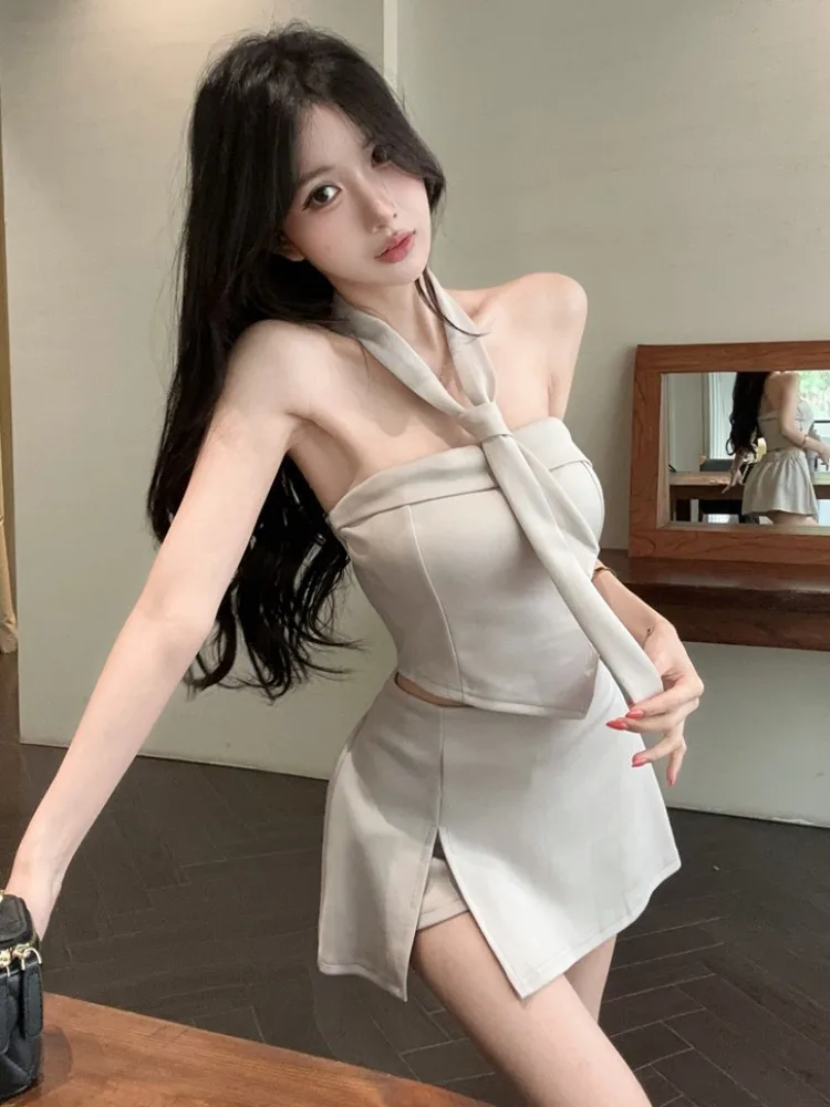 Sexy Spicy Two-Piece Set Short Skirt Pants Korean Style Commute Asymmetrical Summer New Arrival Women's Fashion Casual Wear
Sexy Spicy Two-Piece Set Short Skirt Pants Korean Style Commute Asymmetrical Summer New Arrival Women's Fashion Casual Wear
