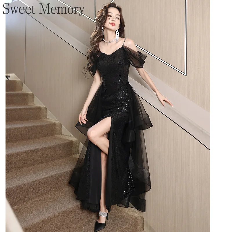 J1170 Customized Black Evening Dress for Women 2025 Sweet Memory Sequin Prom Dress Floor Length Luxury Sexy Slit Party Dress
J1170 Customized Black Evening Dress for Women 2025 Sweet Memory Sequin Prom Dress Floor Length Luxury Sexy Slit Party Dress