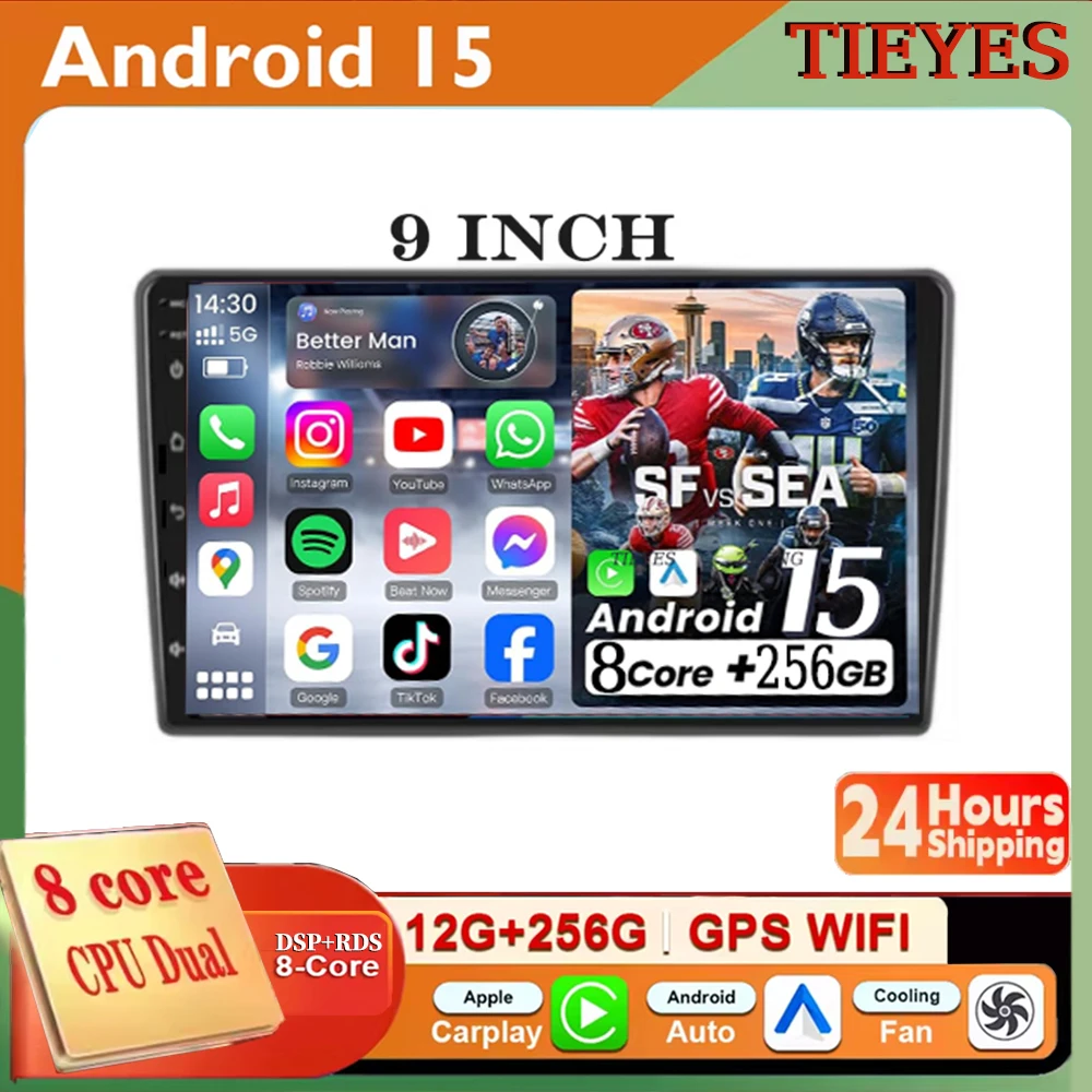9 Inch Android 15 Car Multimedia Video Player Universal 2DIN Stereo Radio GPS For Volkswagen Nissan Hyundai Kia Toyota honda WIF
9 Inch Android 15 Car Multimedia Video Player Universal 2DIN Stereo Radio GPS For Volkswagen Nissan Hyundai Kia Toyota honda WIF