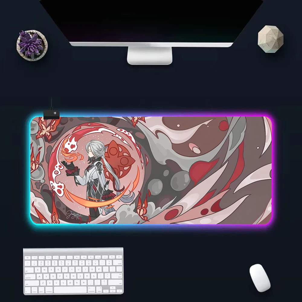 Popular game Genshin Impact RGB Pc Gamer Keyboard Mouse Pad Mousepad LED Glowing Mouse Mats Rubber Gaming Computer Mausepad
Popular game Genshin Impact RGB Pc Gamer Keyboard Mouse Pad Mousepad LED Glowing Mouse Mats Rubber Gaming Computer Mausepad