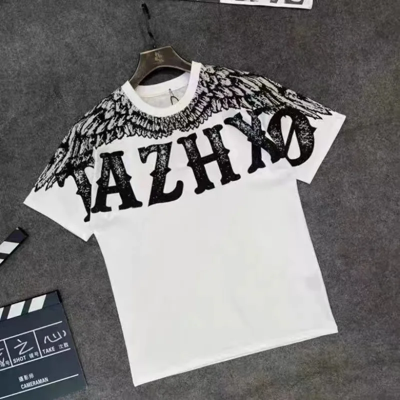 Men's Clothing Summer Short-sleeved Graphic T-shirts Fashion Brand High-end Wings Printed Round Neck Loose Top
Men's Clothing Summer Short-sleeved Graphic T-shirts Fashion Brand High-end Wings Printed Round Neck Loose Top