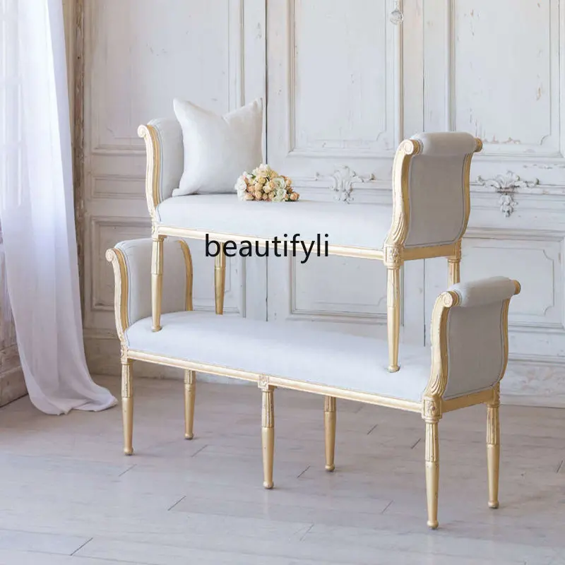 French Entry Lux Wood Carved Bed End Stool Vintage Distressed Cloakroom Shoe Changing Stool
French Entry Lux Wood Carved Bed End Stool Vintage Distressed Cloakroom Shoe Changing Stool