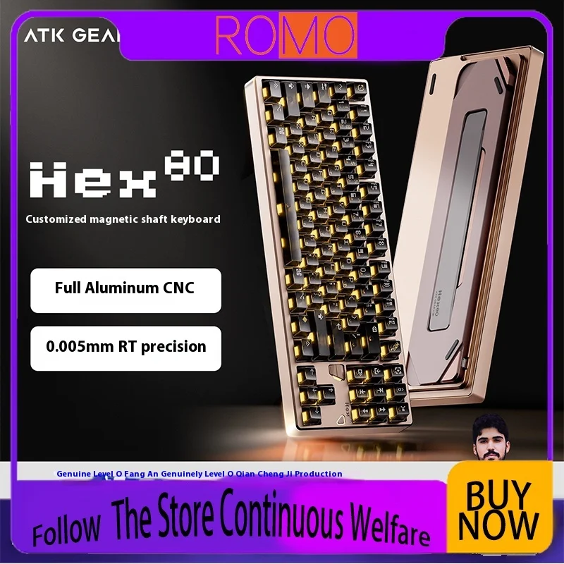 ATK × QK Hex80 RT0.005mm CNC Aluminum Magnetic Keyboard 8KHz Polling Rate RGB Gaming Mechanical Keyboard Gaming Accessories Gift
ATK × QK Hex80 RT0.005mm CNC Aluminum Magnetic Keyboard 8KHz Polling Rate RGB Gaming Mechanical Keyboard Gaming Accessories Gift