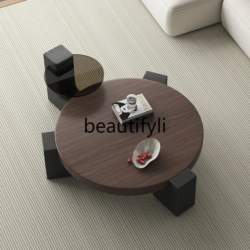 Italian minimalist solid wood coffee table modern minimalist high-end light luxury coffee table combination walnut
Italian minimalist solid wood coffee table modern minimalist high-end light luxury coffee table combination walnut