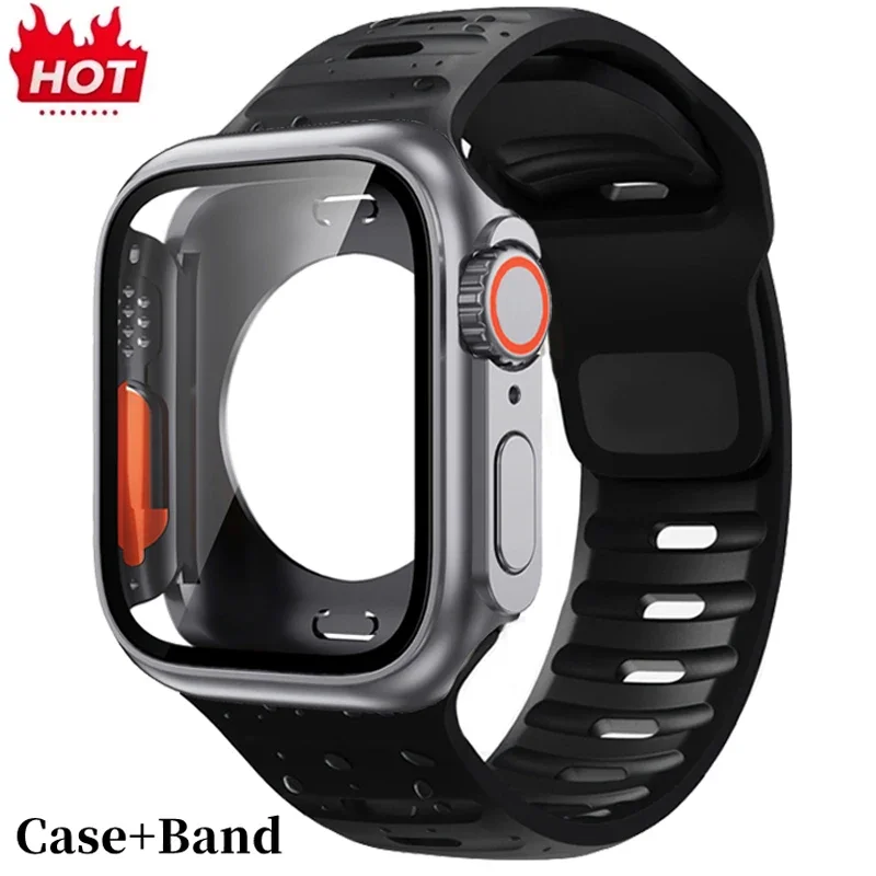 Силиконовый ремешок для Apple Watch 44 мм 45 мм 41 мм 40 мм Браслет + защитные пленки для экрана Change to Ultra для iWatch Series 9 8 7 SE 6 5 3
Силиконовый ремешок для Apple Watch 44 мм 45 мм 41 мм 40 мм Браслет + защитные пленки для экрана Change to Ultra для iWatch Series 9 8 7 SE 6 5 3