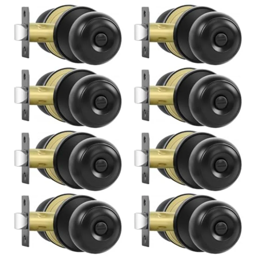 Privacy Door Knobs, Matte Black Door Knobs with Lock, Bed and Bath Door Knob Interior Keyless Locksets, Round Door Handles Reve
Privacy Door Knobs, Matte Black Door Knobs with Lock, Bed and Bath Door Knob Interior Keyless Locksets, Round Door Handles Reve
