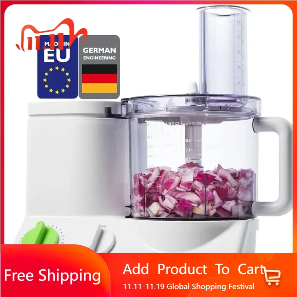 12 cups of food processing machine super silent strong motor, including 7 accessory blades+chopper and citrus juicer
12 cups of food processing machine super silent strong motor, including 7 accessory blades+chopper and citrus juicer
