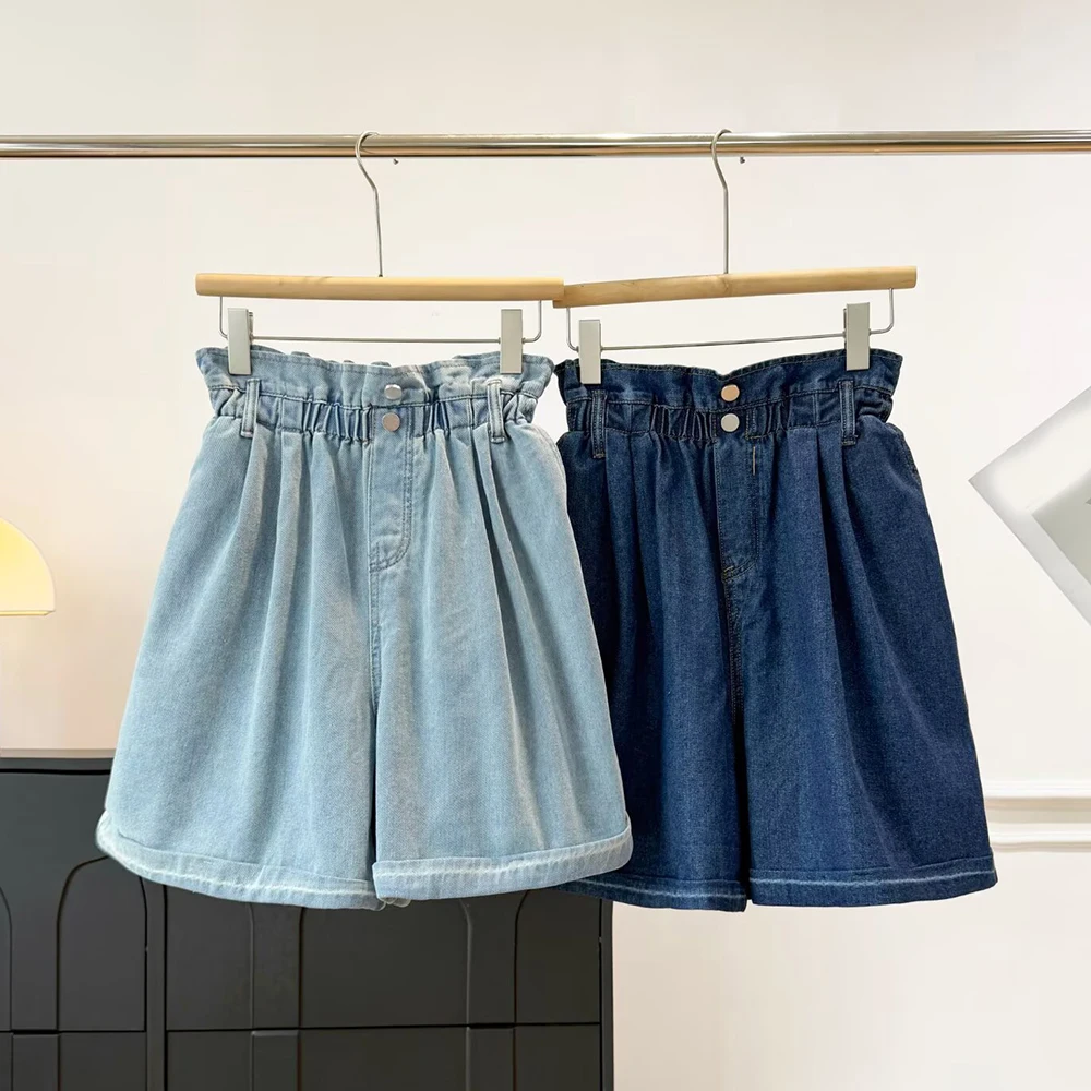 Summer New High Waist Floral Print Elastic Waist Loose Fit Women's Denim Shorts Wide Leg Pants Slimming Versatile Short Jeans
Summer New High Waist Floral Print Elastic Waist Loose Fit Women's Denim Shorts Wide Leg Pants Slimming Versatile Short Jeans