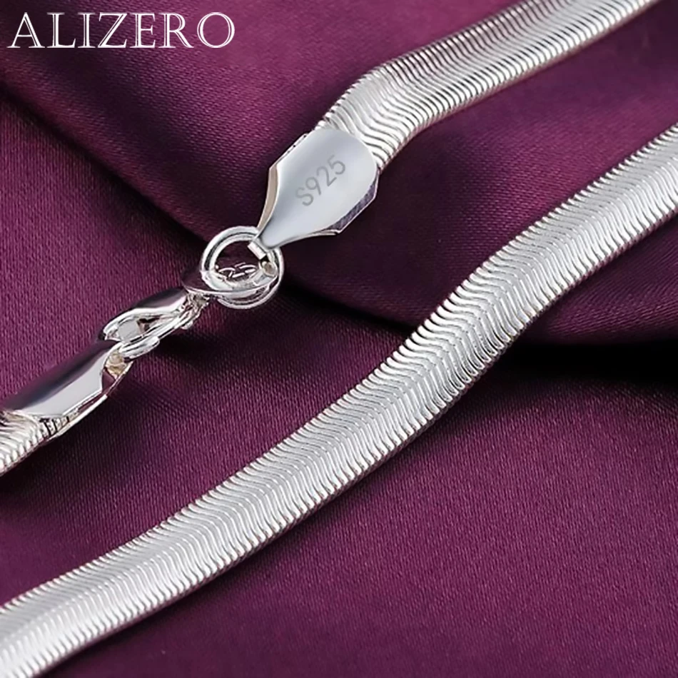 925 Sterling Silver 16/18/20/22/24/26 Inch 6MM Flat Snake Chain Necklace For Men Fashion Wedding Jewelry
925 Sterling Silver 16/18/20/22/24/26 Inch 6MM Flat Snake Chain Necklace For Men Fashion Wedding Jewelry