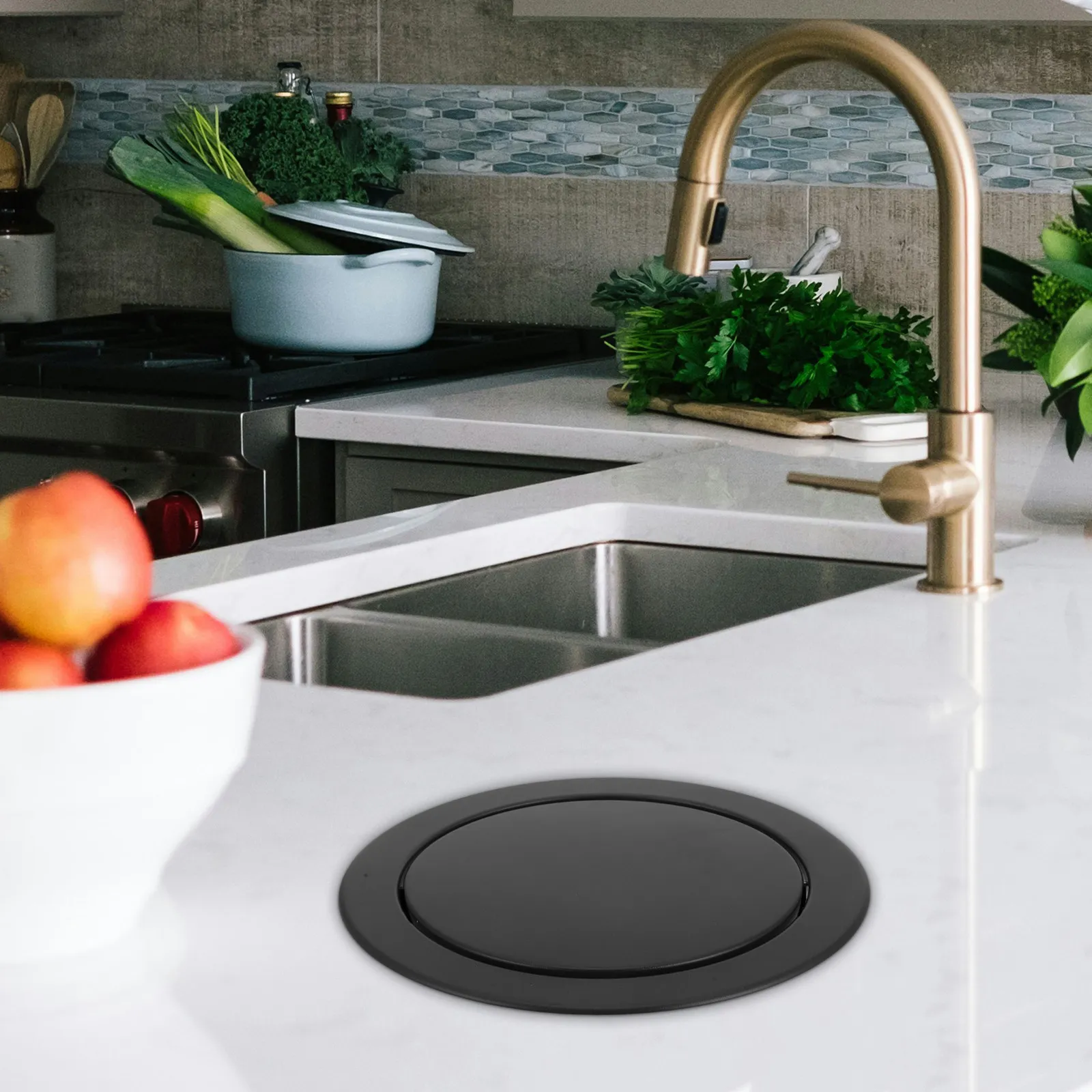 Stainless Steel Countertop Recessed Trash Can Lid Swing Waste Lid Balance Flap Cover Kitchen Bathroom Flush Trash Grommet
Stainless Steel Countertop Recessed Trash Can Lid Swing Waste Lid Balance Flap Cover Kitchen Bathroom Flush Trash Grommet