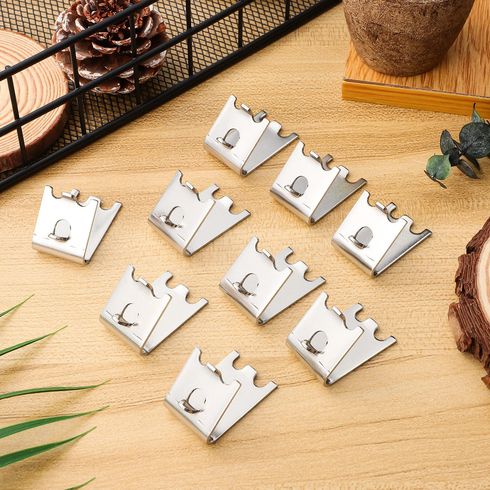 16pcs 304 Stainless Steel Mesh Shelf Support Clips for Refrigerator Freezer Heavy Duty Smooth Edges Compact Design Multipurpose
16pcs 304 Stainless Steel Mesh Shelf Support Clips for Refrigerator Freezer Heavy Duty Smooth Edges Compact Design Multipurpose