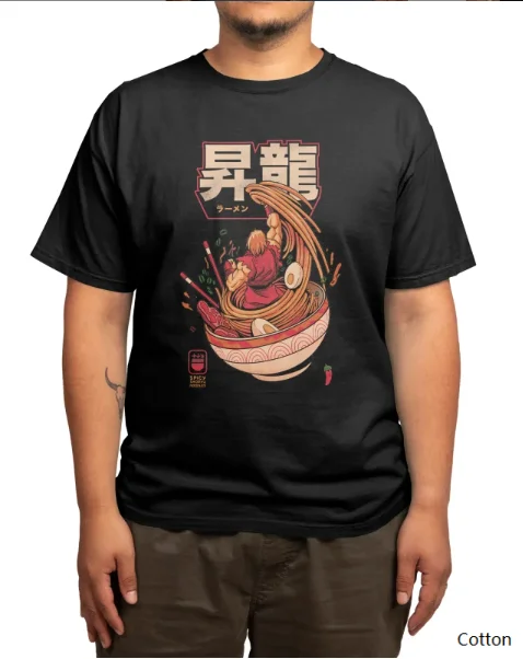 Anime - Style Ramen Martial Arts Cotton Crew Neck T Shirt Featuring A Dynamic Design of Martial Artist Emerging From Ramen Bowl
Anime - Style Ramen Martial Arts Cotton Crew Neck T Shirt Featuring A Dynamic Design of Martial Artist Emerging From Ramen Bowl