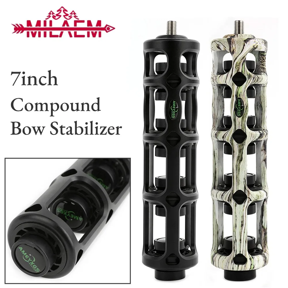 7inch Archery Bow Stabilizer Aluminum Alloy Compound Bow Dampener for Hunting Shooting Practice Sports Competition Balance Bar
7inch Archery Bow Stabilizer Aluminum Alloy Compound Bow Dampener for Hunting Shooting Practice Sports Competition Balance Bar