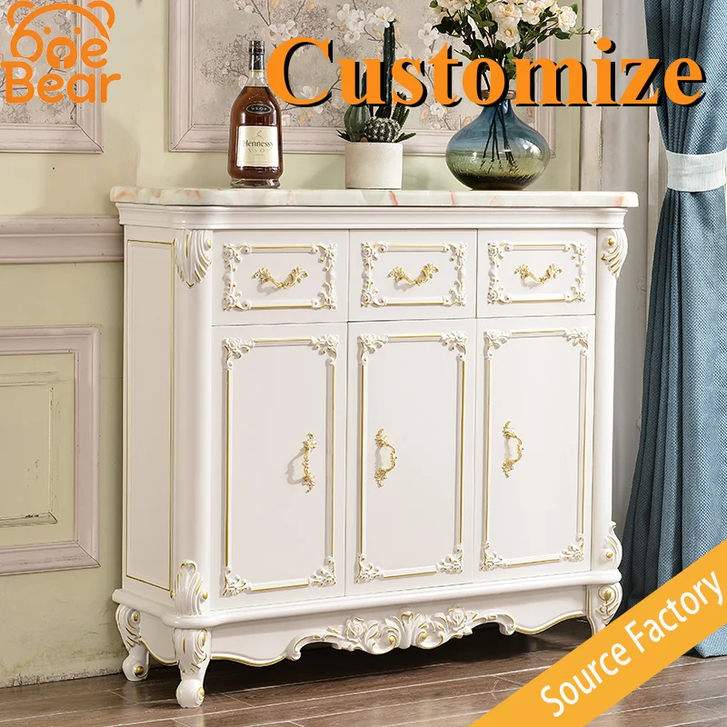 Solid wood shoe cabinet with white marble finish, a luxurious entryway/foyer cabinet for home use.
Solid wood shoe cabinet with white marble finish, a luxurious entryway/foyer cabinet for home use.