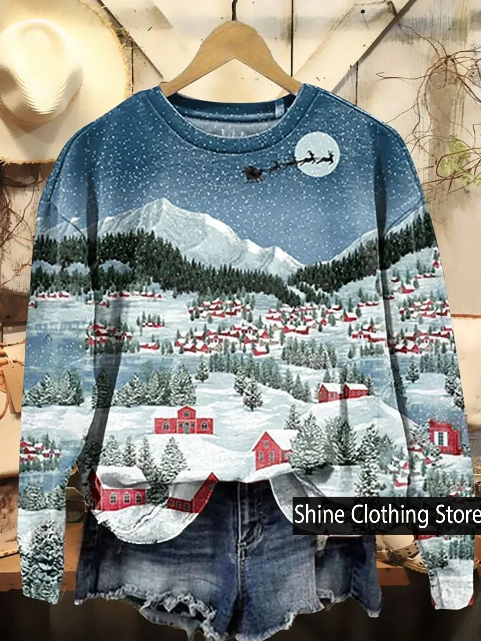 New Design Women's Christmas Graphic Art Print Casual Sweatshirt O-Neck Comfortable T-Shirt Size S To 5XL
New Design Women's Christmas Graphic Art Print Casual Sweatshirt O-Neck Comfortable T-Shirt Size S To 5XL