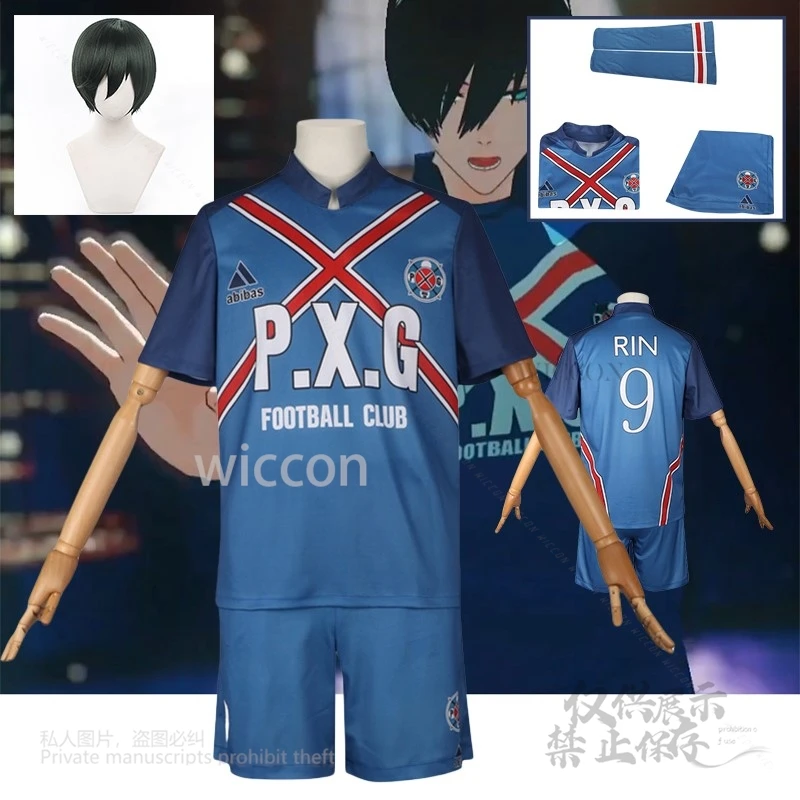 Аниме Blue Lock Rin Itoshi NO.9 футбольные костюмы для косплея P.X.G спортивные майки Y2k футбольная форма полный комплект парик Хэллоуин вечерние
Аниме Blue Lock Rin Itoshi NO.9 футбольные костюмы для косплея P.X.G спортивные майки Y2k футбольная форма полный комплект парик Хэллоуин вечерние