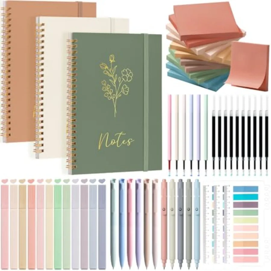 58PCS Aesthetic School Supplies, Cute College Ruled A5 Spiral Notebook Stationary Set Back to School Supplies Bible Study Kit O
58PCS Aesthetic School Supplies, Cute College Ruled A5 Spiral Notebook Stationary Set Back to School Supplies Bible Study Kit O