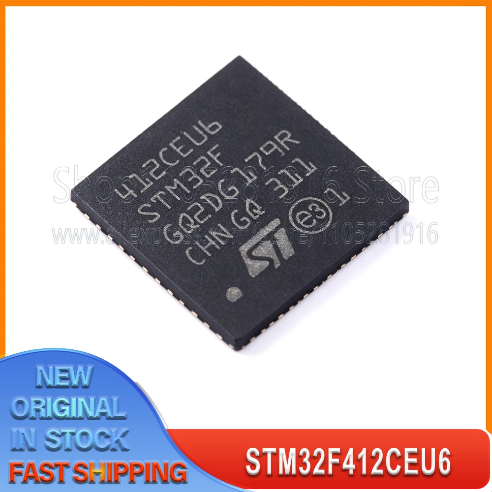 1PCS/LOT STM32F412 STM32F412CEU6 STM32F412CGU6 UFQFPN-48 100% New Spot stock
1PCS/LOT STM32F412 STM32F412CEU6 STM32F412CGU6 UFQFPN-48 100% New Spot stock