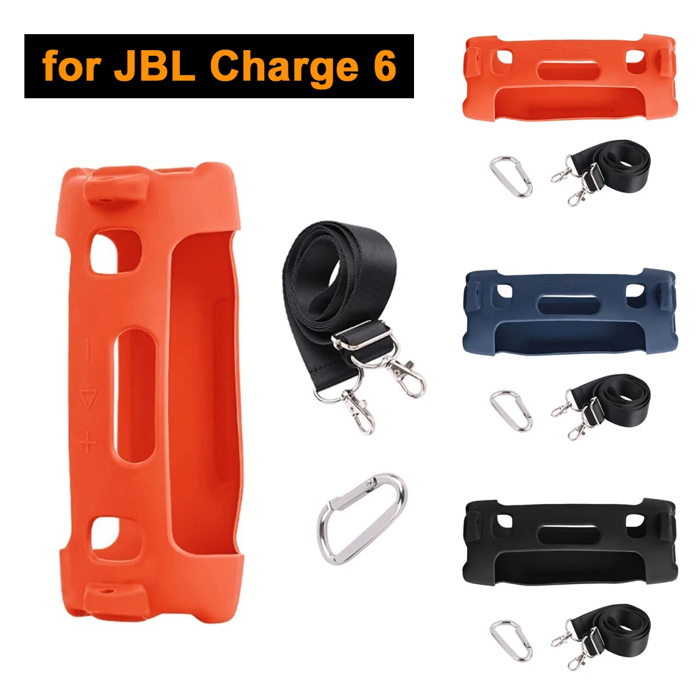 Силиконовый защитный чехол для портативного Bluetooth-динамика JBL Charge 6, с плечевым ремнем для путешествий, защита от падения
Силиконовый защитный чехол для портативного Bluetooth-динамика JBL Charge 6, с плечевым ремнем для путешествий, защита от падения