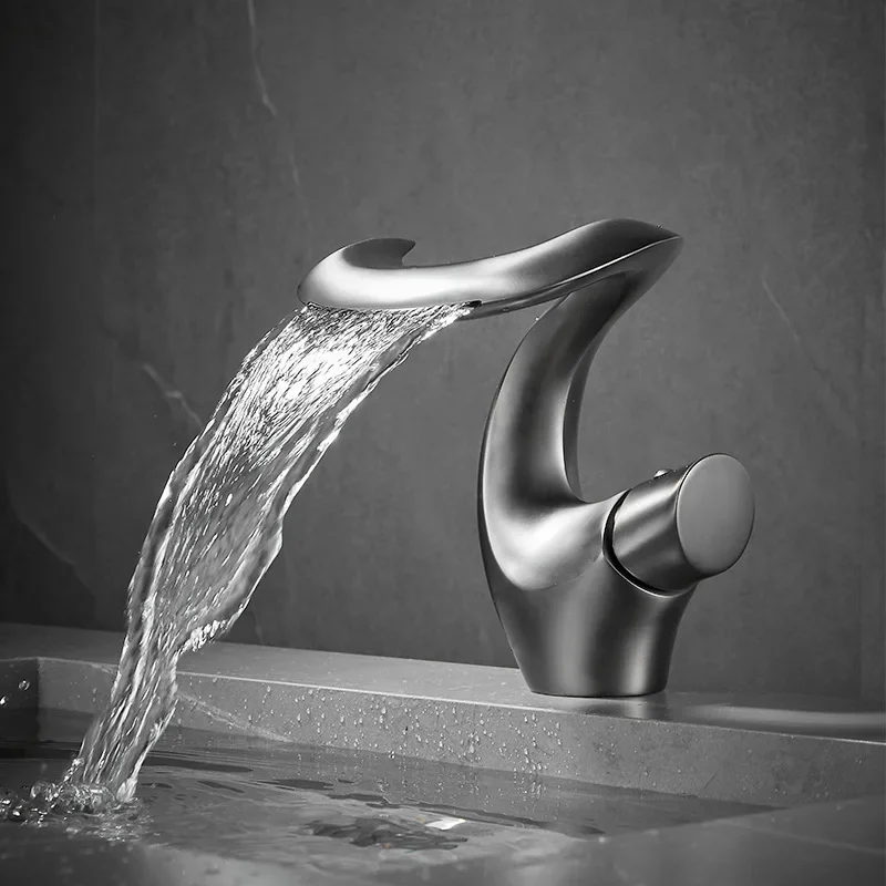 Bathroom Household All-copper Basin Faucet Toilet Face Basin Waterfall Type Hot and Cold Anti-splash Gun Gray Faucet
Bathroom Household All-copper Basin Faucet Toilet Face Basin Waterfall Type Hot and Cold Anti-splash Gun Gray Faucet