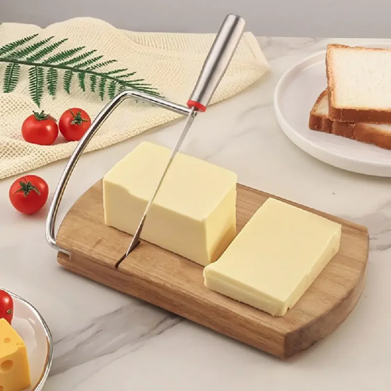 Manual Acacia Wood Cheese Slicer, Non-Slip Effortless Cutting Tool with Stainless Steel Handle, Butter and Cheese Slicer
Manual Acacia Wood Cheese Slicer, Non-Slip Effortless Cutting Tool with Stainless Steel Handle, Butter and Cheese Slicer