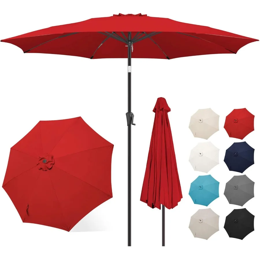 10 ft Outdoor Market Patio Table Umbrella with Fiberglass Rib Tips and Tilt Red
10 ft Outdoor Market Patio Table Umbrella with Fiberglass Rib Tips and Tilt Red