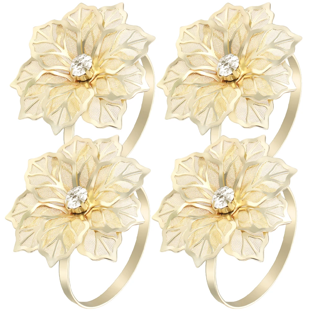 4 Pcs Flower Napkin Holder Metal Floral Napkin Holder Golden Floral Elegant Tableware Decoration for Holiday Party
4 Pcs Flower Napkin Holder Metal Floral Napkin Holder Golden Floral Elegant Tableware Decoration for Holiday Party