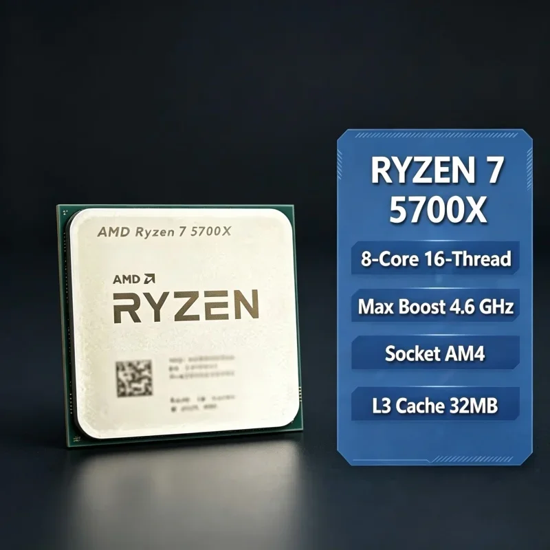 AMD AM4 Socket CPU AMD Ryzen 7 5700X R7 5700X 8-Core 16-Thread 4.6GHz Unlocked Gaming Desktop Processor No Box
AMD AM4 Socket CPU AMD Ryzen 7 5700X R7 5700X 8-Core 16-Thread 4.6GHz Unlocked Gaming Desktop Processor No Box