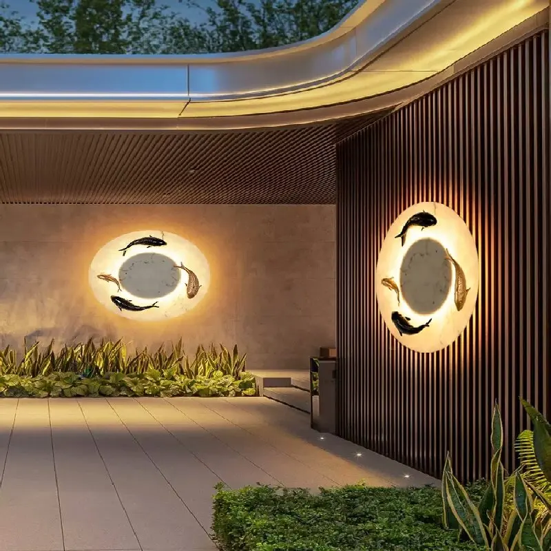 New Chinese style outdoor waterproof villa courtyard light exterior wall outdoor landscape light Zen porch wall light
New Chinese style outdoor waterproof villa courtyard light exterior wall outdoor landscape light Zen porch wall light
