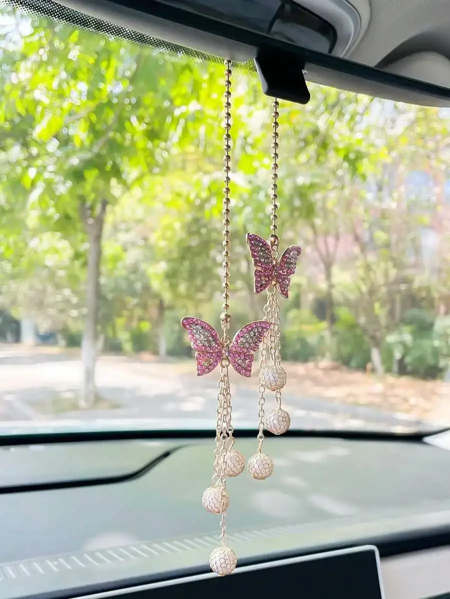Rhinestone Butterfly Car Hanging Ornament For Rearview Mirror Decoration
Rhinestone Butterfly Car Hanging Ornament For Rearview Mirror Decoration