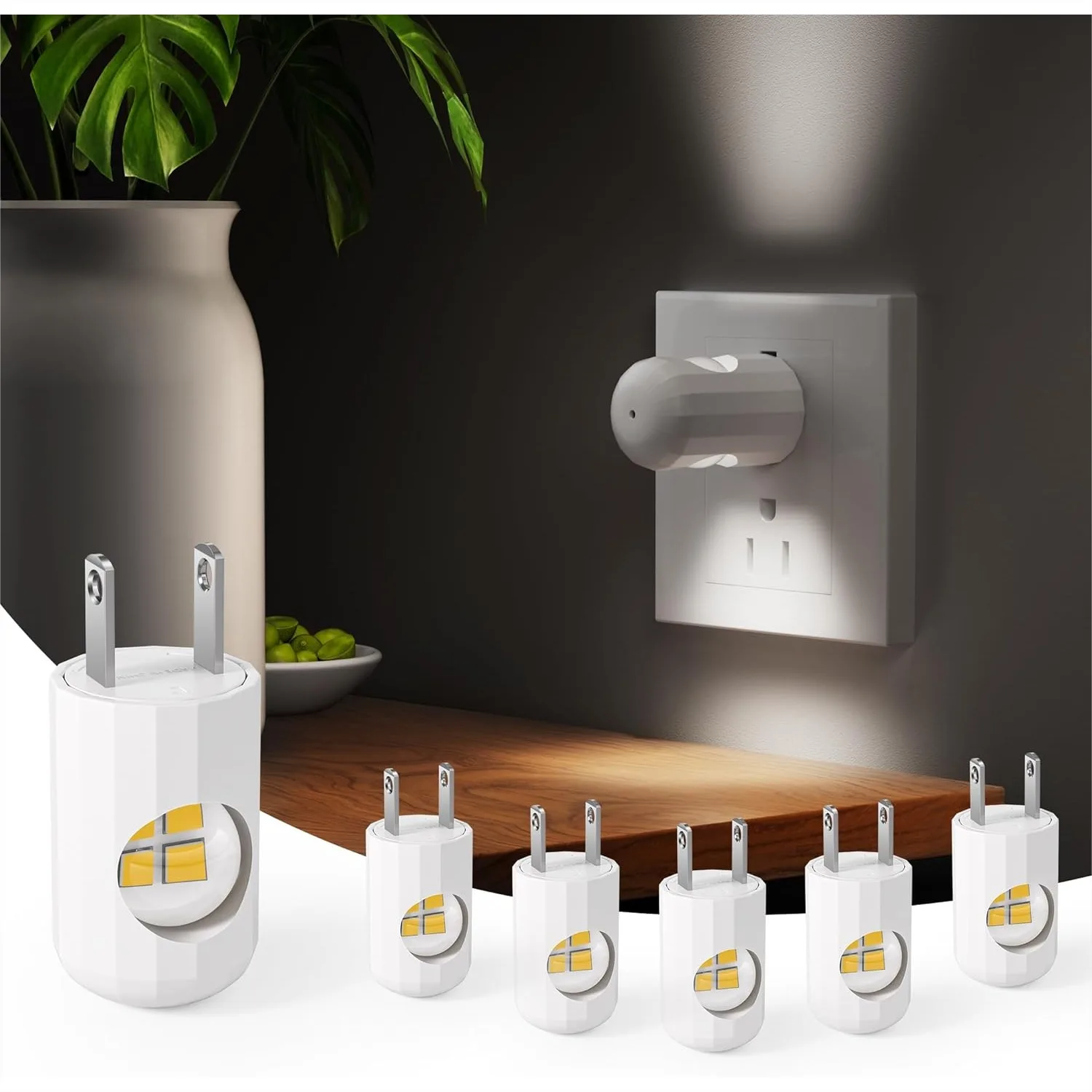 6 Pack LED Night Light Plug into Wall, Automatic Dusk to Dawn Sensor, Soft White 3000K for Kids Kitchen Bathroom Bedroom
6 Pack LED Night Light Plug into Wall, Automatic Dusk to Dawn Sensor, Soft White 3000K for Kids Kitchen Bathroom Bedroom
