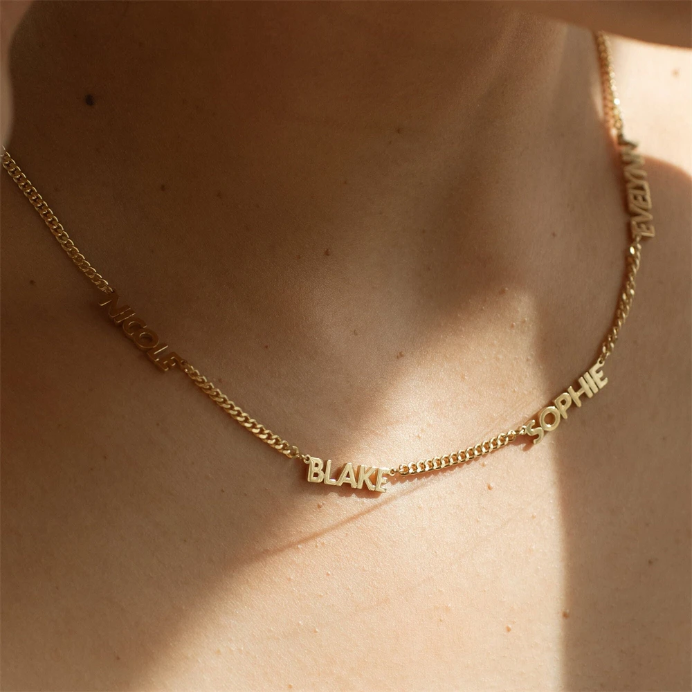 Multiple Name Necklace Stainless Steel Custom Children Name Necklaces Curb Chain Personalized Choker Family Jewelry Gift
Multiple Name Necklace Stainless Steel Custom Children Name Necklaces Curb Chain Personalized Choker Family Jewelry Gift