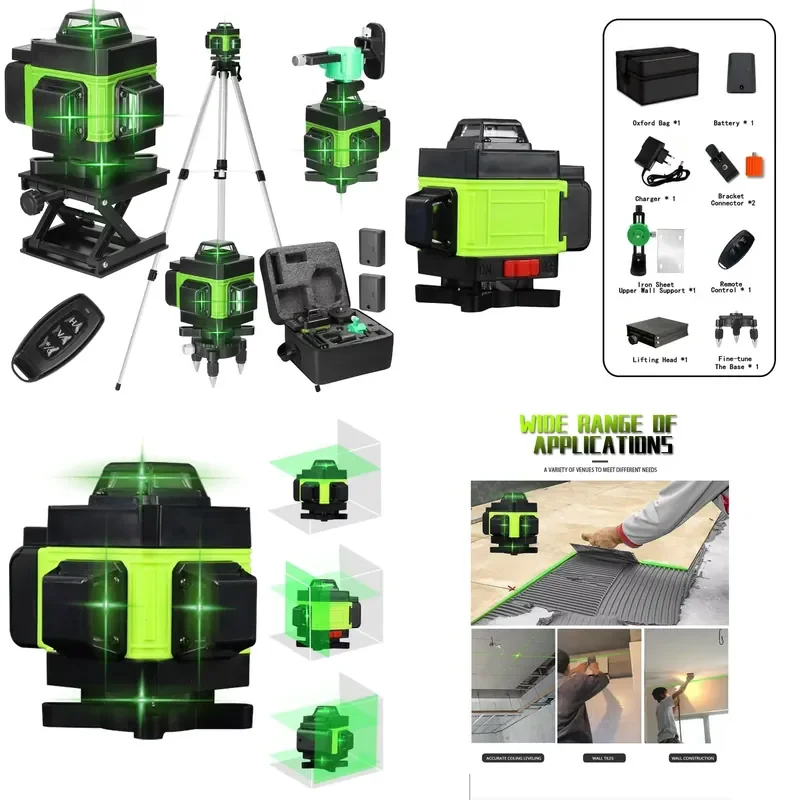 【CHIMU HOME】 360 Degree Self-Leveling Green Level 16-Line Indoor Outdoor Construction Tool
【CHIMU HOME】 360 Degree Self-Leveling Green Level 16-Line Indoor Outdoor Construction Tool