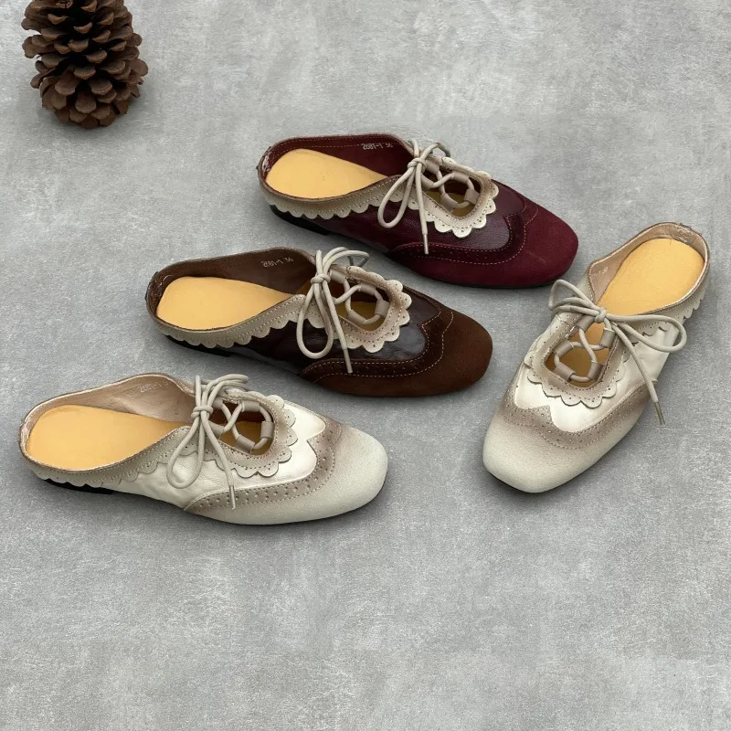 Birkuir Retro Closed Toe Slippers Women Summer Low Heel Outdoor Slippers Mixed Colors Slides Genuine Leather Lace Up Sandals
Birkuir Retro Closed Toe Slippers Women Summer Low Heel Outdoor Slippers Mixed Colors Slides Genuine Leather Lace Up Sandals