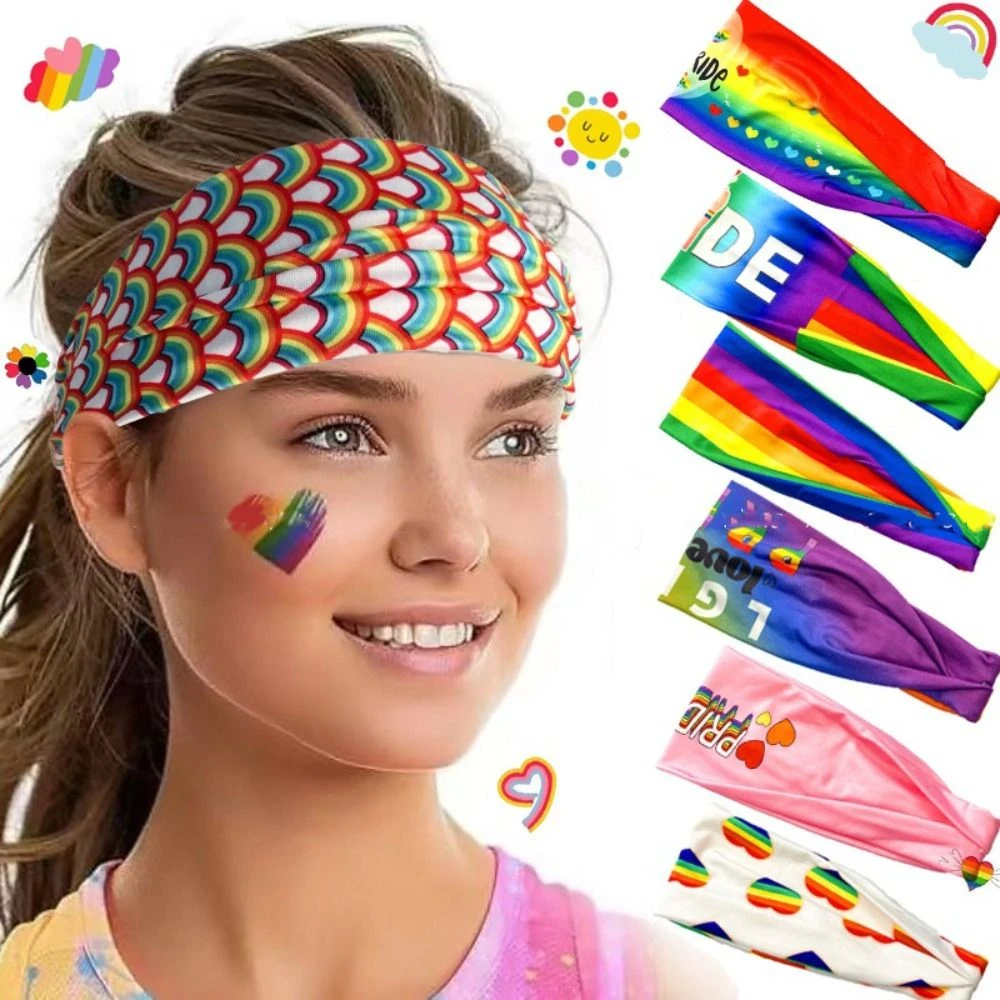 Parade Rainbow Elastic Headband Sweat Absorbing Breathable Rainbow Headband Stretch Yoga Sports Hairband Sports Hairband Girls
Parade Rainbow Elastic Headband Sweat Absorbing Breathable Rainbow Headband Stretch Yoga Sports Hairband Sports Hairband Girls