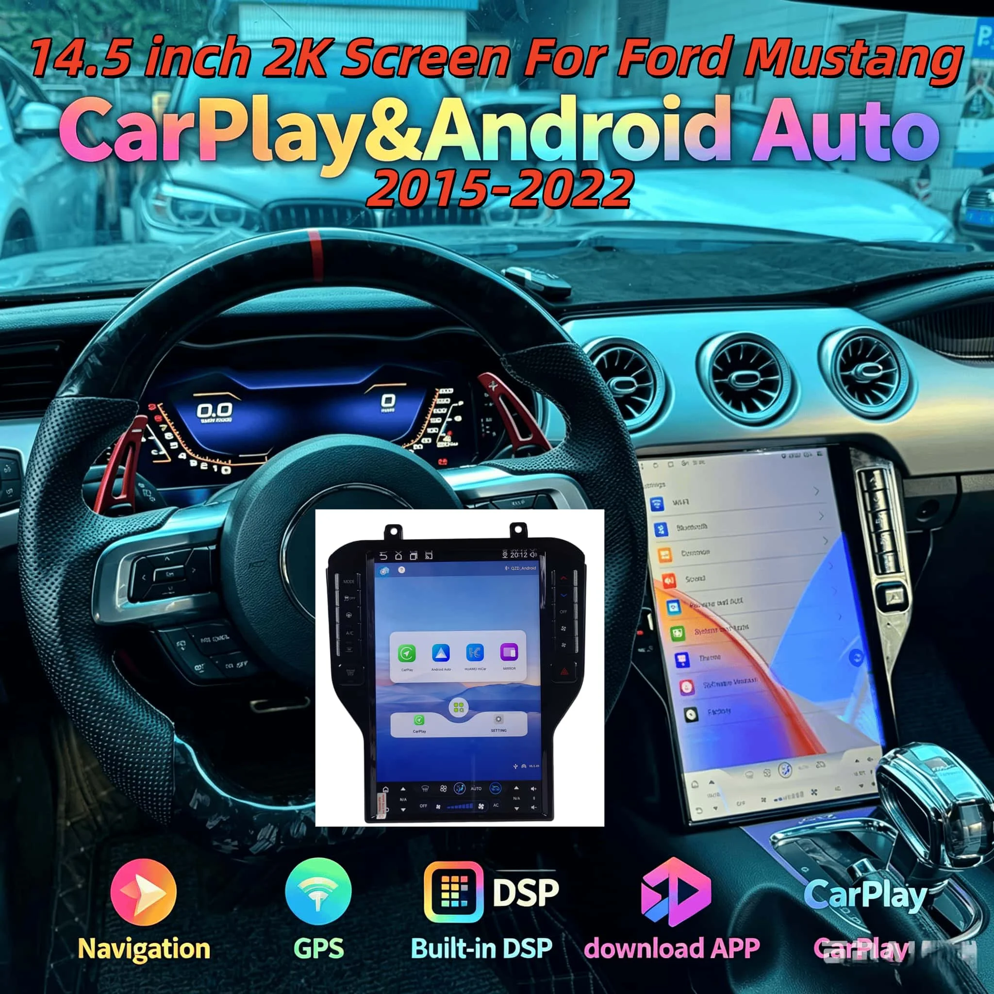 14.5inch Multimedia Carplay For Ford Mustang 2015-2022 Android Player Radio Stereo GPS WIFI Head Unit 4G 2Din Digital Cluster
14.5inch Multimedia Carplay For Ford Mustang 2015-2022 Android Player Radio Stereo GPS WIFI Head Unit 4G 2Din Digital Cluster