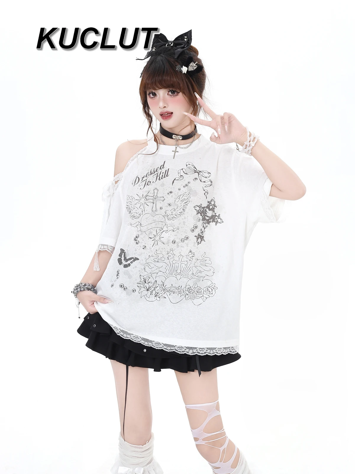 Fashion Off-the-shoulder Tee Round Neck Versatile and Thin Short-sleeved T-shirt Summer 2025 New Women's Casual Loose Tshirt
Fashion Off-the-shoulder Tee Round Neck Versatile and Thin Short-sleeved T-shirt Summer 2025 New Women's Casual Loose Tshirt