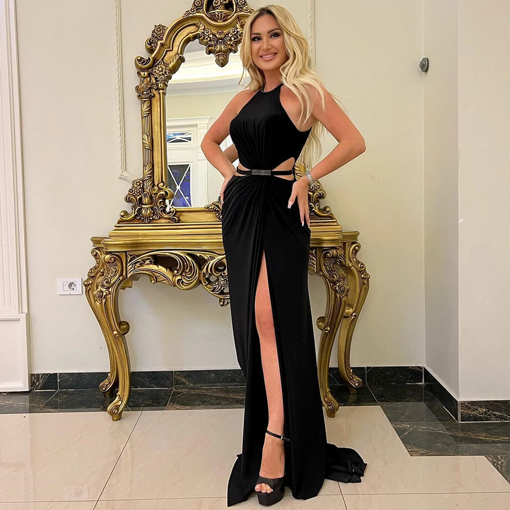 Mermaid Prom Dress for Women Black Side Slit Sleeveless O Neck Sexy Evening Dresses Long Cut-out New Arrival Party 2022
Mermaid Prom Dress for Women Black Side Slit Sleeveless O Neck Sexy Evening Dresses Long Cut-out New Arrival Party 2022